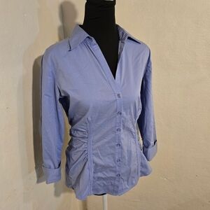 New York & Company Light Blue Button-Down Shirt